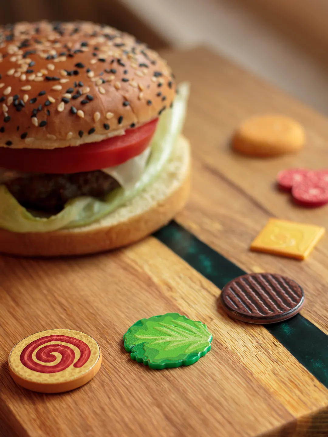 Magnes warstwowy 3D dothat w kształcie burgera