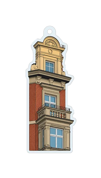 Townhouse – personalised keychain design