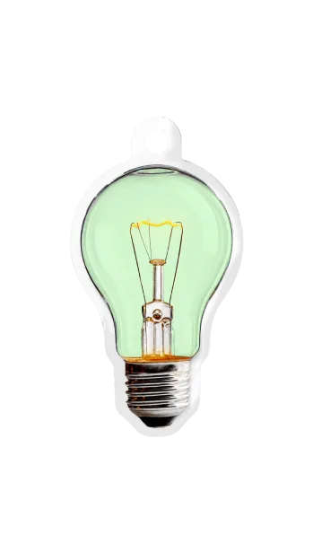Light bulb – personalised keychain design