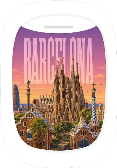 Barcelona – plane window – magnet design