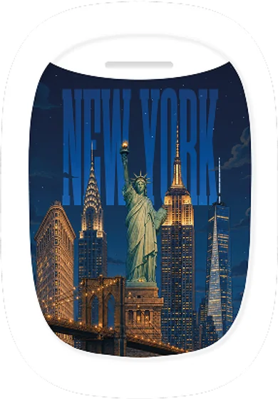 New York – plane window – magnet design