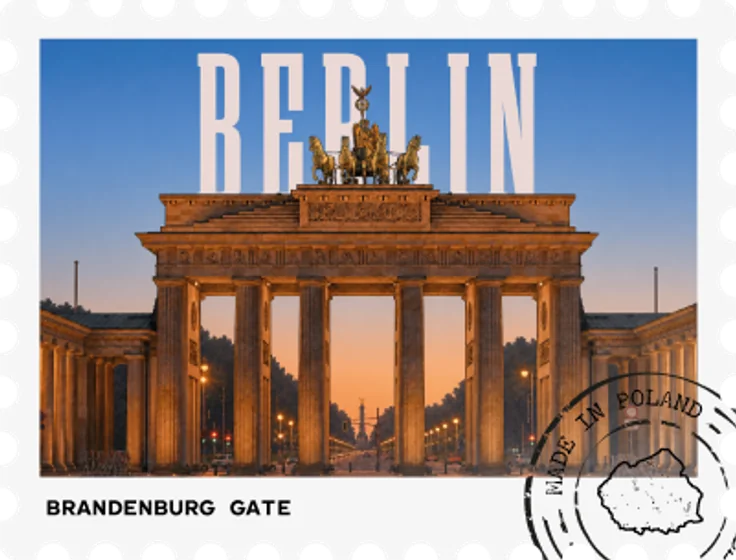 Berlin – postage stamp – magnet design