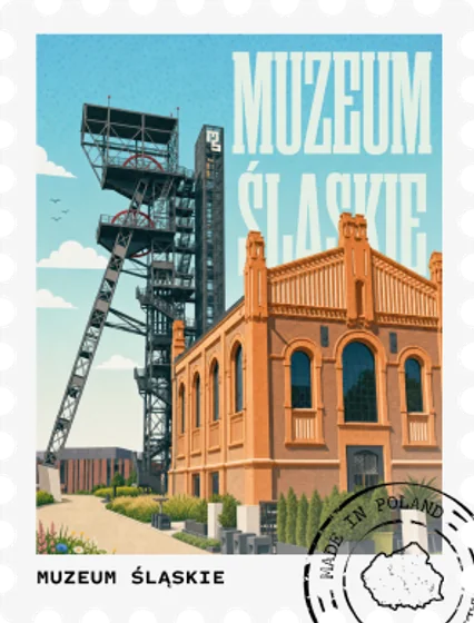 Silesian Museum – postage stamp – magnet design