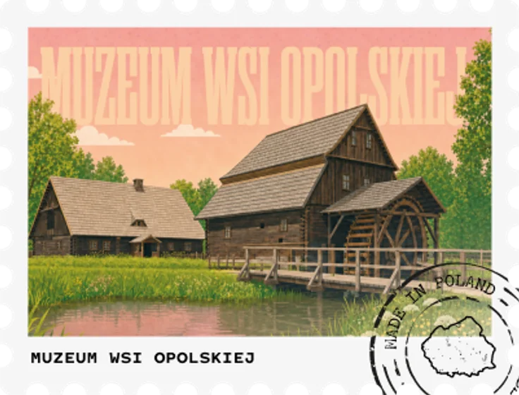 Museum of the Opole Countryside – postage stamp – magnet design