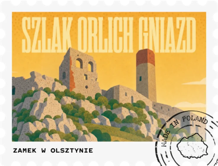 Trail of the Eagles’ Nests – postage stamp – magnet design