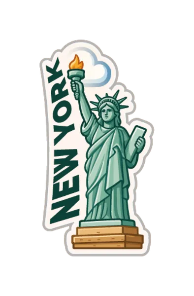 New York – Crocs pin design