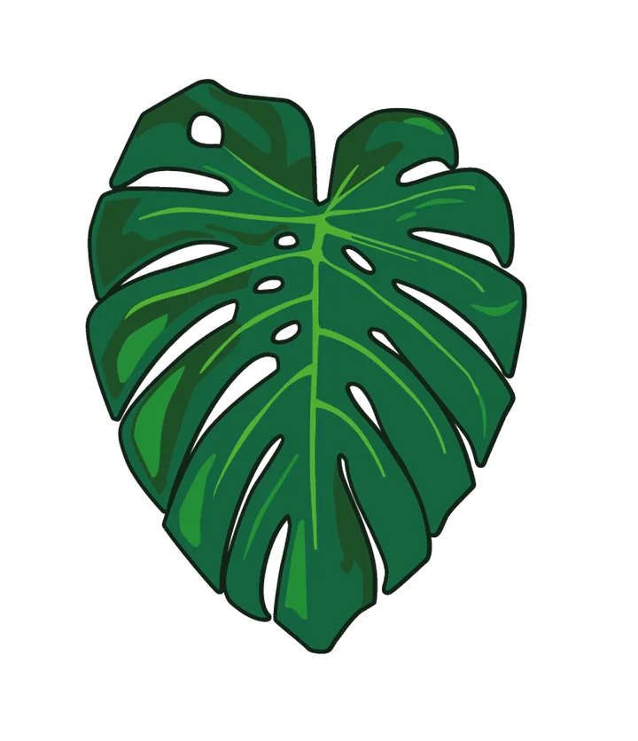 Monstera – wzór zawieszki do zamka