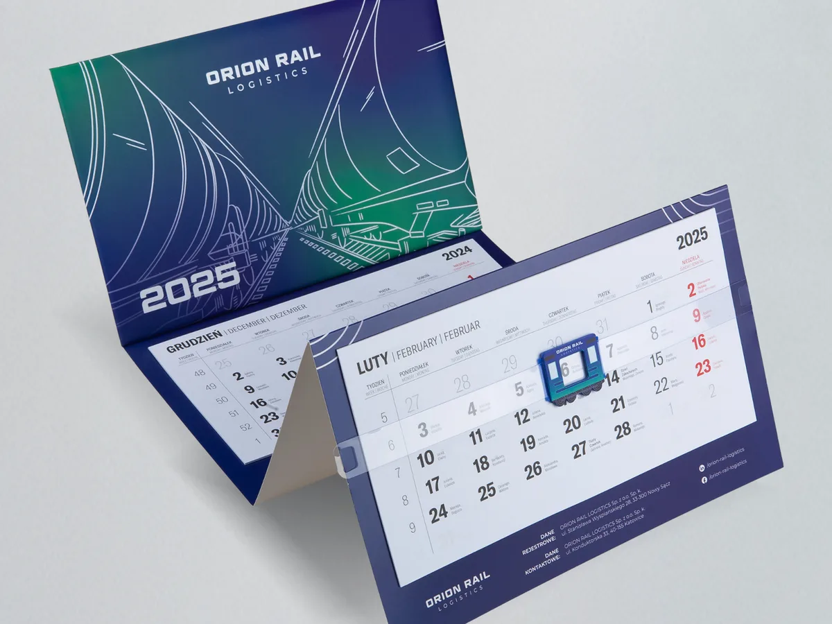 Wagon-shaped date indicator – Orion Rail Logistics, a dothat case study