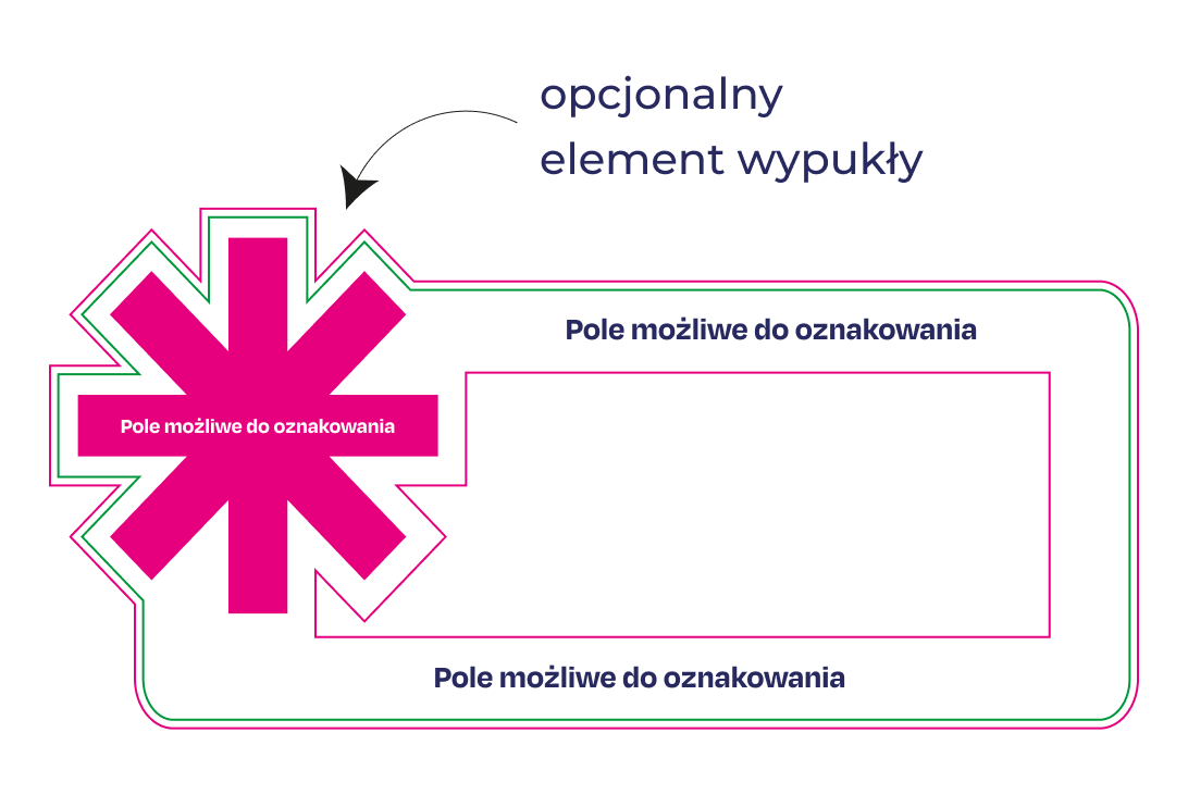Personalizowany identyfikator z okienkiem Pole możlwe do oznakowania