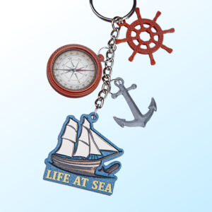 Brelok reklamowy 3D z motywem morskim – projekt indywidualny dla branży turystycznej