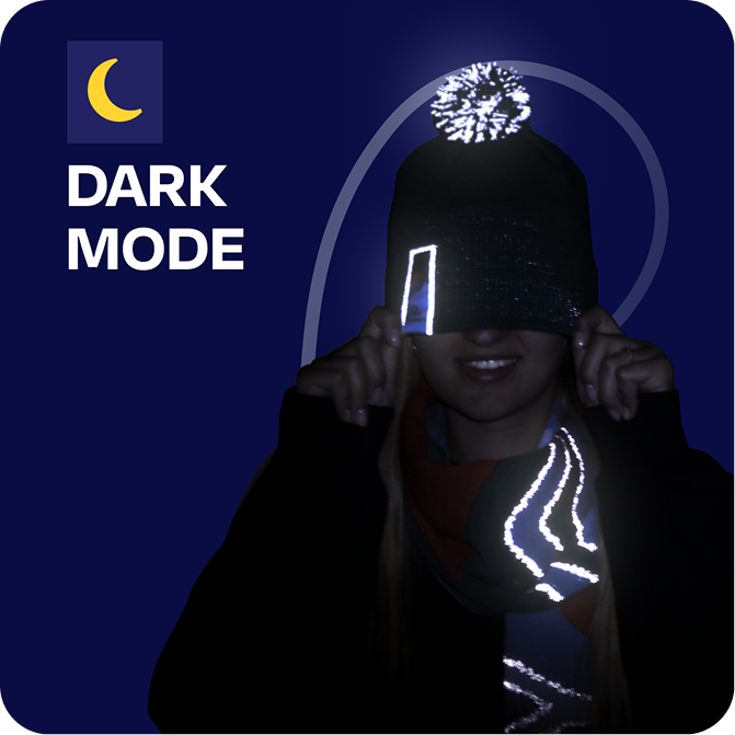 Reflective textiles dark mode FB 1